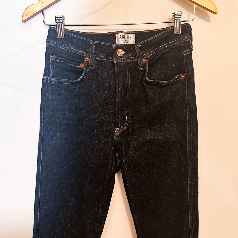 AGOLDE Roxanne Super High Rise Skinny Jeans Dark Wash Sz. 26 - Picture 6 of 8